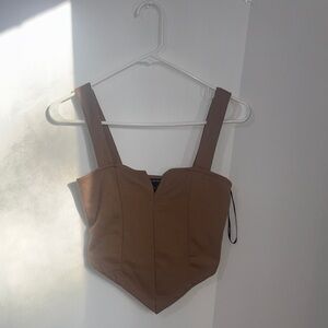 Forever 21 Tan Cropped Top